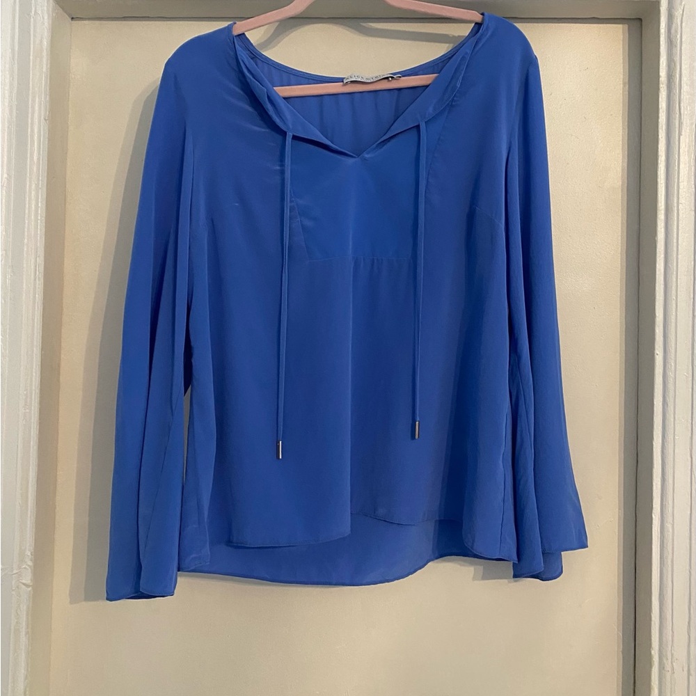 Alice & Trixie 100% Silk Vibrant Blue Blouse